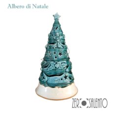 Albero-di-Natale-porta-candela-in-terracotta-intagliato-a-mano