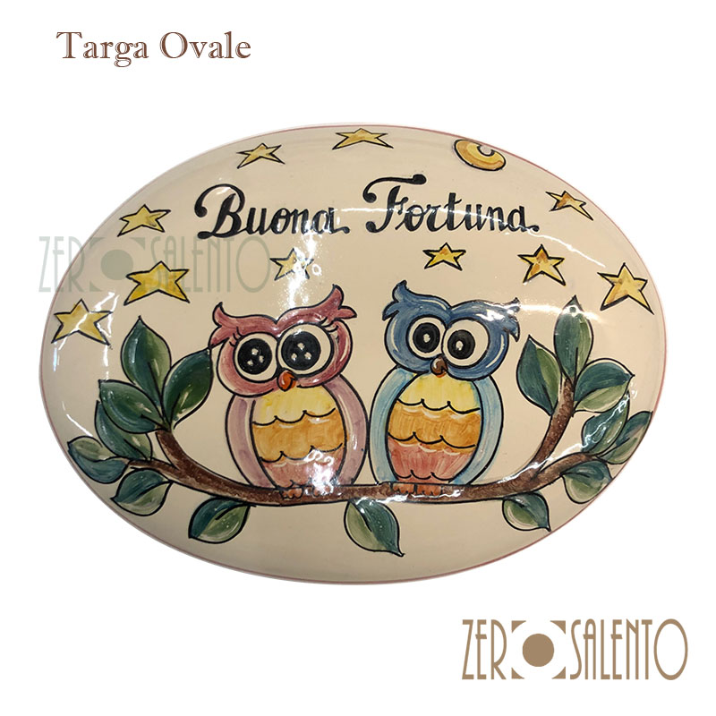 Targa ovale in ceramica da decorare